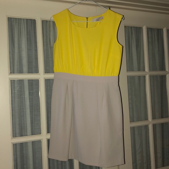 LOFT Dresses & Skirts - LOFT Yellow & Grey Sleeveless Dress LOFT Dresses & Skirts - LOFT Yellow & Grey Sleeveless Dress